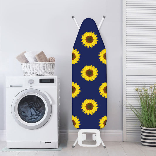 Navy Sunflower Pattern Print Ironing Board Cover