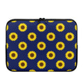 Navy Sunflower Pattern Print Laptop Sleeve