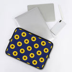 Navy Sunflower Pattern Print Laptop Sleeve