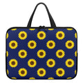 Navy Sunflower Pattern Print Laptop Sleeve With Handle