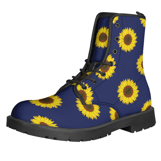 Navy Sunflower Pattern Print Backpack