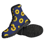 Navy Sunflower Pattern Print Backpack