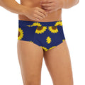 Navy Sunflower Pattern Print Men's Briefs