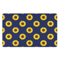 Navy Sunflower Pattern Print Polyester Doormat