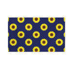 Navy Sunflower Pattern Print Polyester Flag