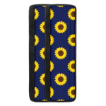 Navy Sunflower Pattern Print Refrigerator Handle Covers
