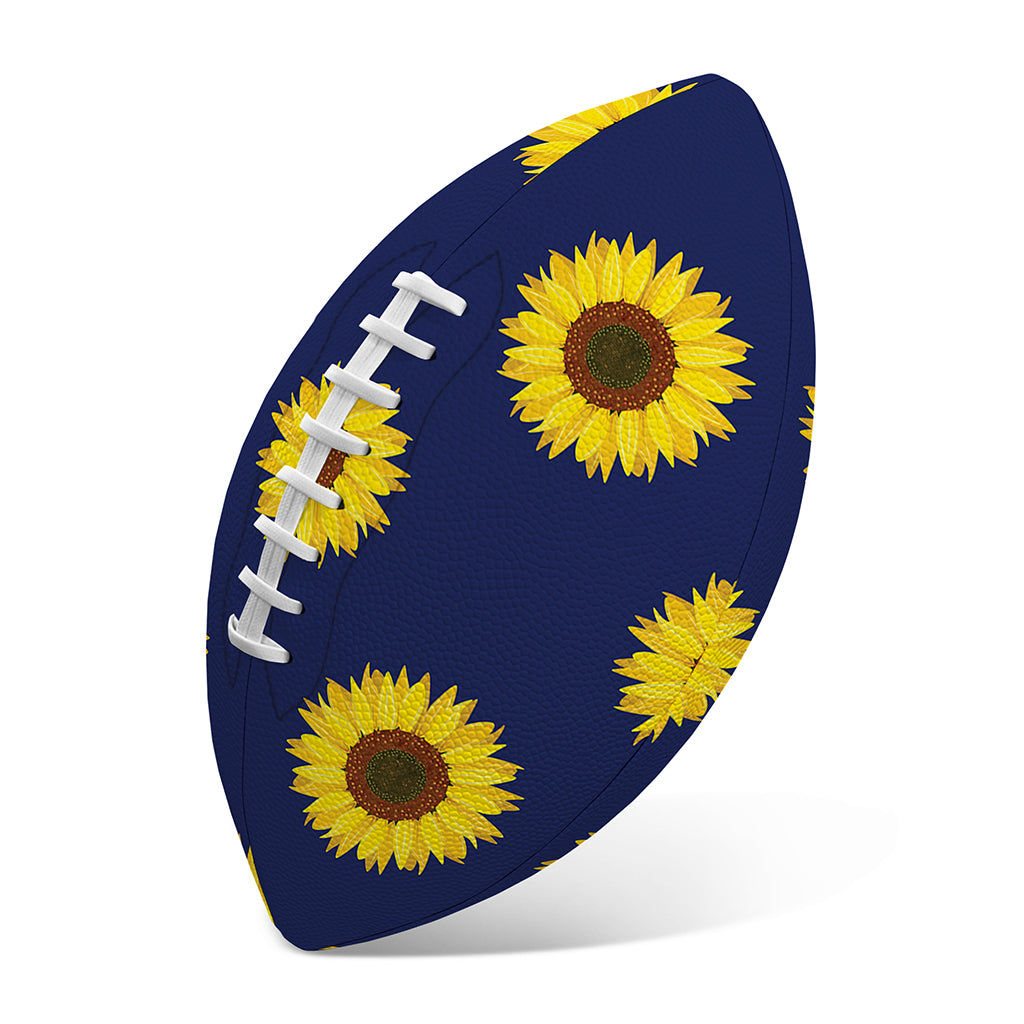 Navy Sunflower Pattern Print Rugby Ball