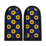 Navy Sunflower Pattern Print Skillet Handle Cover