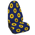 Navy Sunflower Pattern Print Waterproof Car Seat Cover