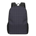 Navy Tattersall Pattern Print 17 Inch Backpack