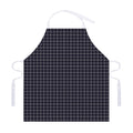 Navy Tattersall Pattern Print Adjustable Apron