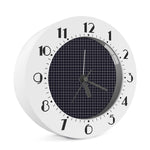 Navy Tattersall Pattern Print Alarm Clock