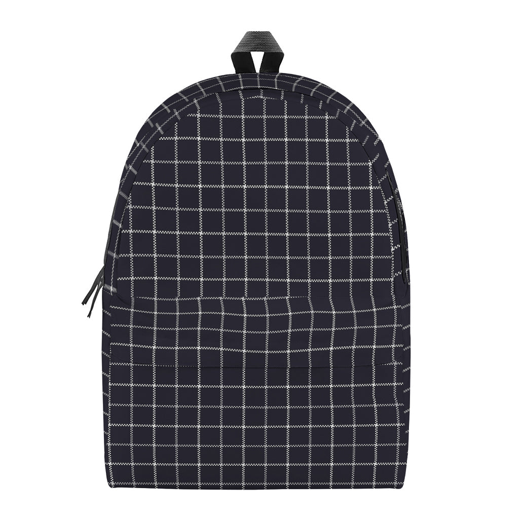 Navy Tattersall Pattern Print Backpack