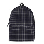 Navy Tattersall Pattern Print Backpack