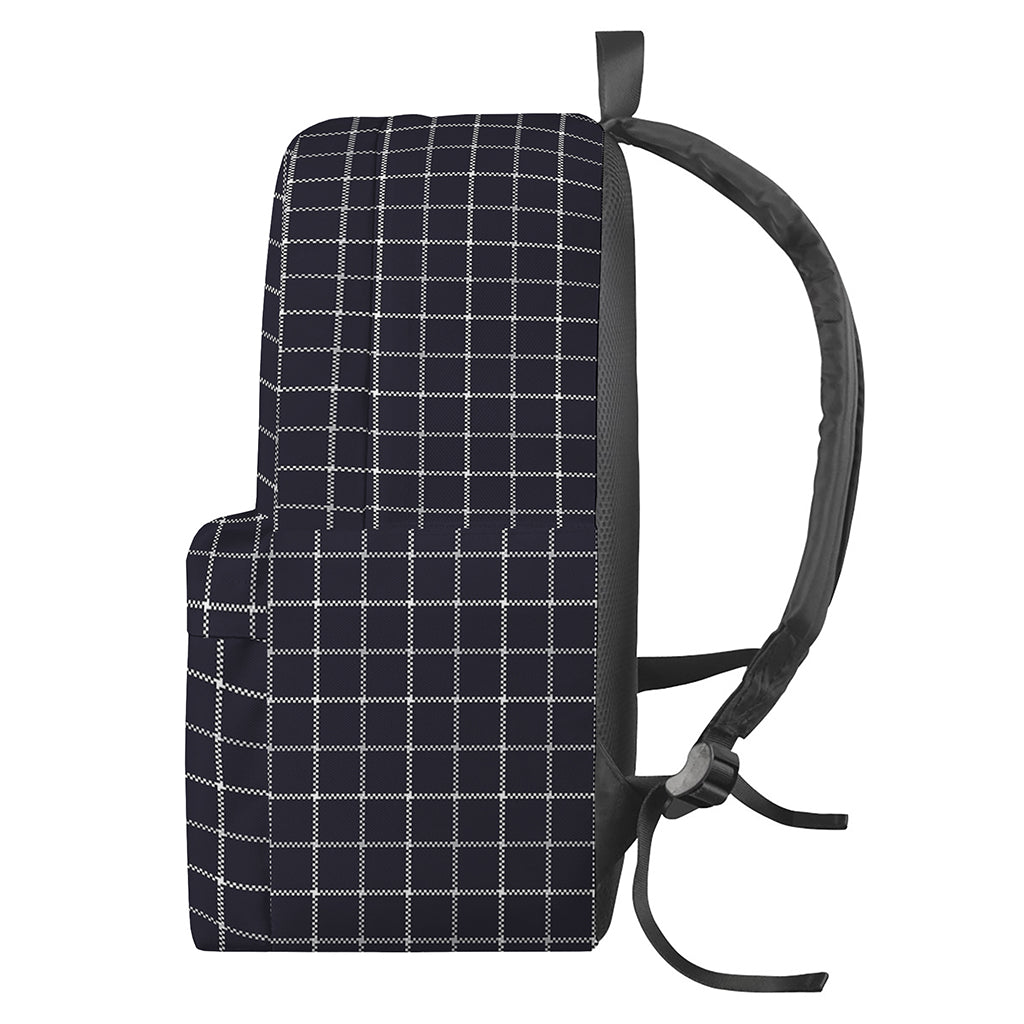 Navy Tattersall Pattern Print Backpack