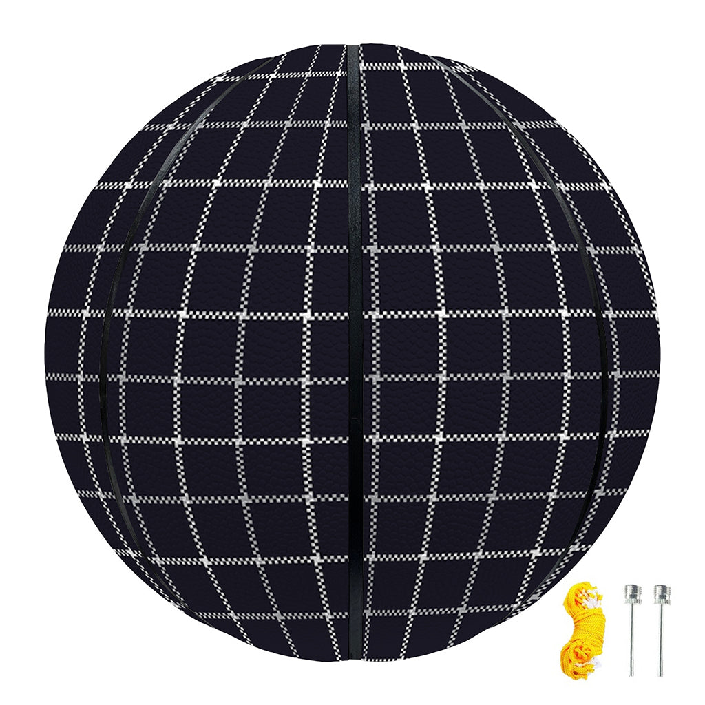 Navy Tattersall Pattern Print Basketball