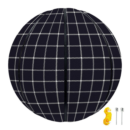Navy Tattersall Pattern Print Basketball