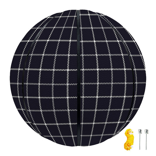 Navy Tattersall Pattern Print Basketball