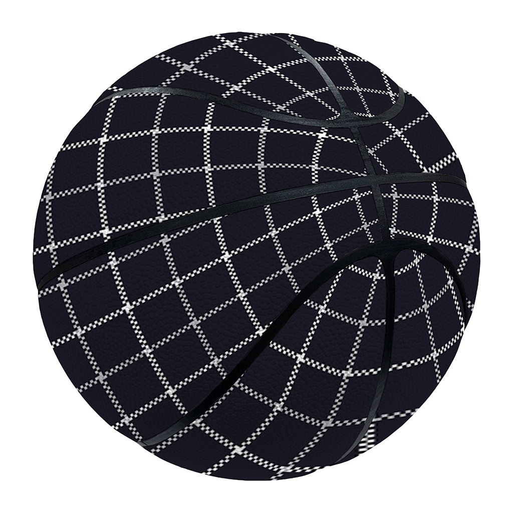Navy Tattersall Pattern Print Basketball