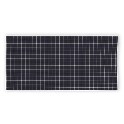 Navy Tattersall Pattern Print Beach Towel