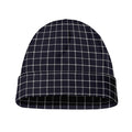 Navy Tattersall Pattern Print Beanie