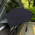 Navy Tattersall Pattern Print Car Side Mirror Covers