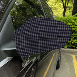 Navy Tattersall Pattern Print Car Side Mirror Covers