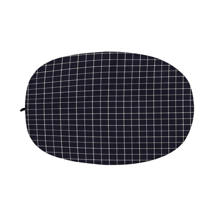 Navy Tattersall Pattern Print Car Side Mirror Covers