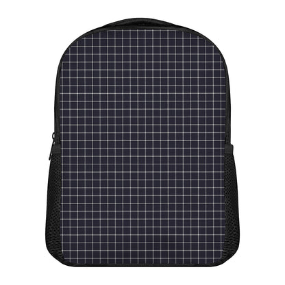 Navy Tattersall Pattern Print Casual Backpack