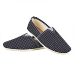 Navy Tattersall Pattern Print Casual Shoes