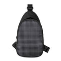 Navy Tattersall Pattern Print Sling Bag