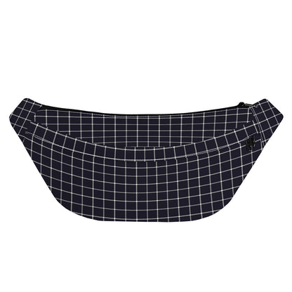 Navy Tattersall Pattern Print Fanny Pack