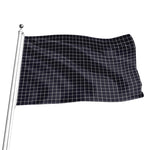 Navy Tattersall Pattern Print Flag