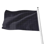 Navy Tattersall Pattern Print Flag