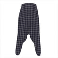 Navy Tattersall Pattern Print Hammer Pants
