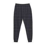 Navy Tattersall Pattern Print Jogger Pants