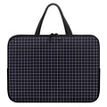 Navy Tattersall Pattern Print Laptop Sleeve With Handle