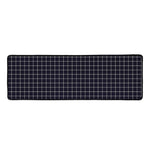 Navy Tattersall Pattern Print Long Kitchen Mat