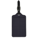 Navy Tattersall Pattern Print Luggage Tag