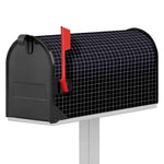 Navy Tattersall Pattern Print Mailbox Cover