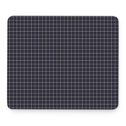 Navy Tattersall Pattern Print Mouse Pad