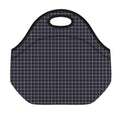 Navy Tattersall Pattern Print Neoprene Lunch Bag