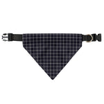 Navy Tattersall Pattern Print Over The Collar Dog Bandana