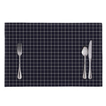 Navy Tattersall Pattern Print Placemat