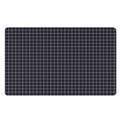 Navy Tattersall Pattern Print Polyester Doormat