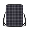 Navy Tattersall Pattern Print Rectangular Crossbody Bag