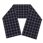 Navy Tattersall Pattern Print Scarf