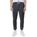 Navy Tattersall Pattern Print Joggers