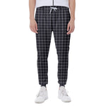 Navy Tattersall Pattern Print Scuba Joggers