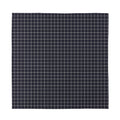 Navy Tattersall Pattern Print Silk Bandana